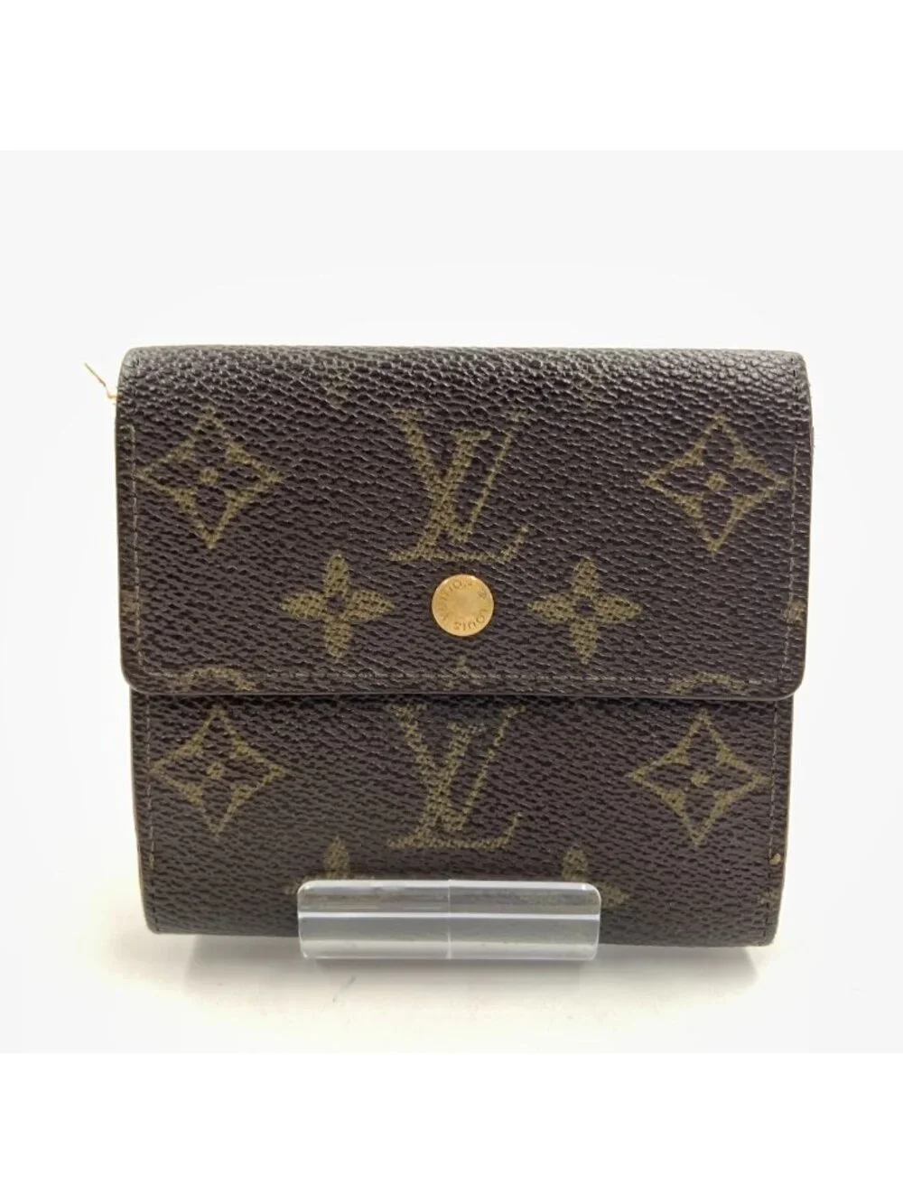 Louis Vuitton Monogram Portefeuille Elise Trifold Wallet Short Brown